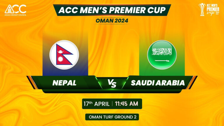 ACC Men's Premier Cup 2024 - Nepal vs Saudi Arabia
