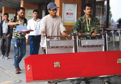 coffin nepali dead body